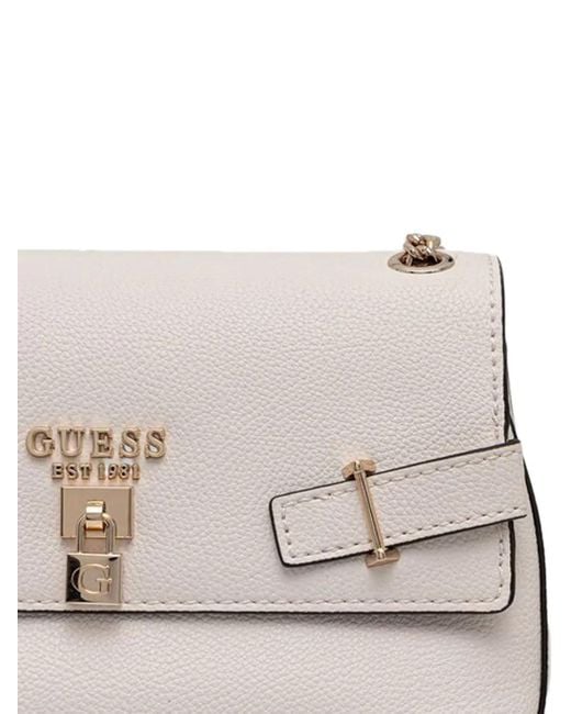 Guess Gray Yesba Chain-Strap Shoulder Strap
