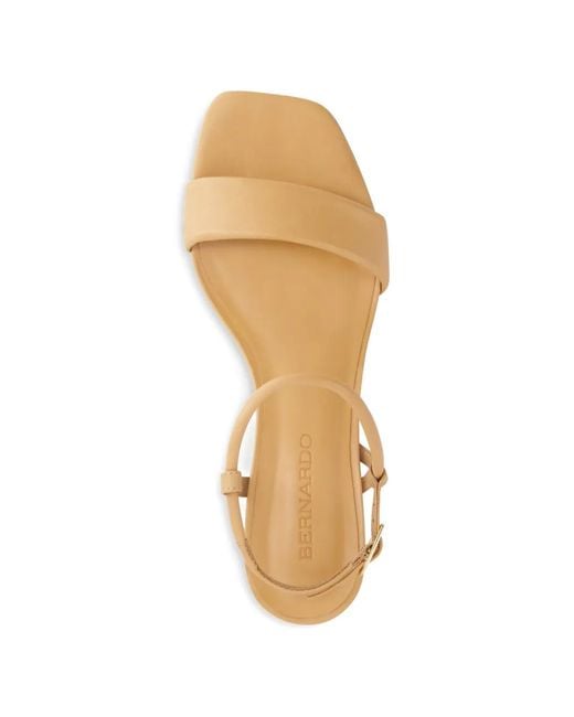Bernardo Natural Josei Square-Toe Sandals