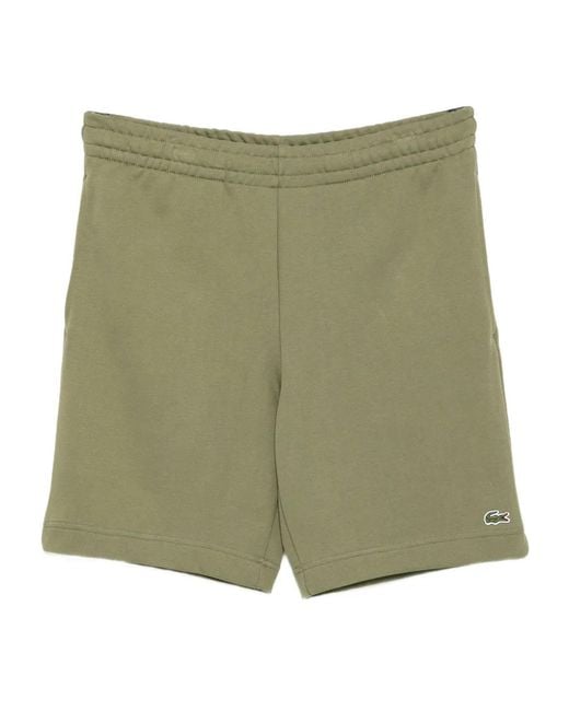 Short À Patch Logo Lacoste pour homme en coloris Green