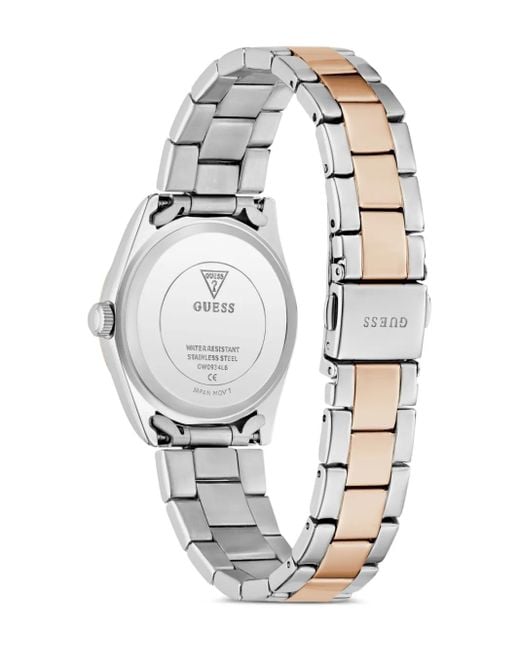 Guess White Two-Tone 32Mm Watch
