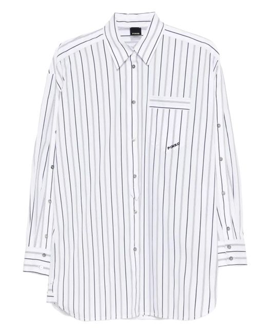 Pinko Gestreepte Blouse Met Zak in het White