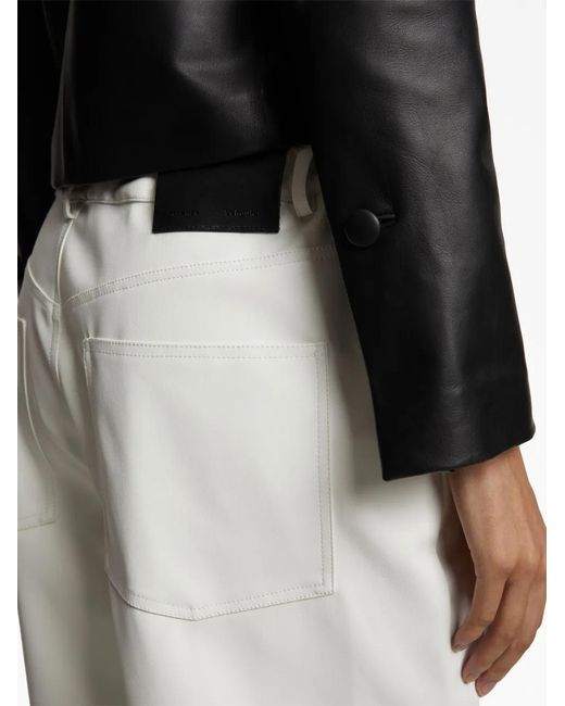 Proenza Schouler White Faux-Leather Knee-Length Shorts