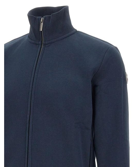 Colmar Blue High-Neck Zip-Up Sweatshirt for men