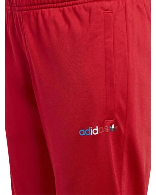 Adidas Red Adicolor Track Pants for men