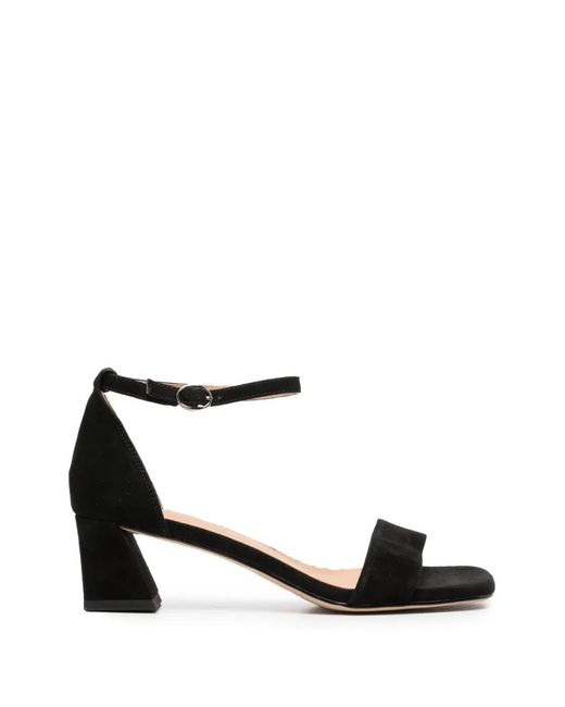 Linda Baumann White Buckle-Fastening Block-Heel Sandals