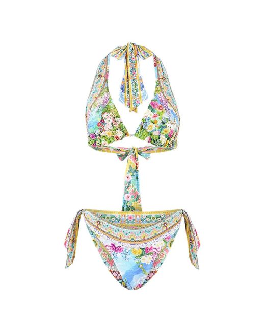 Camilla Metallic Navás Nouveau Reversible Tie Bikini Set