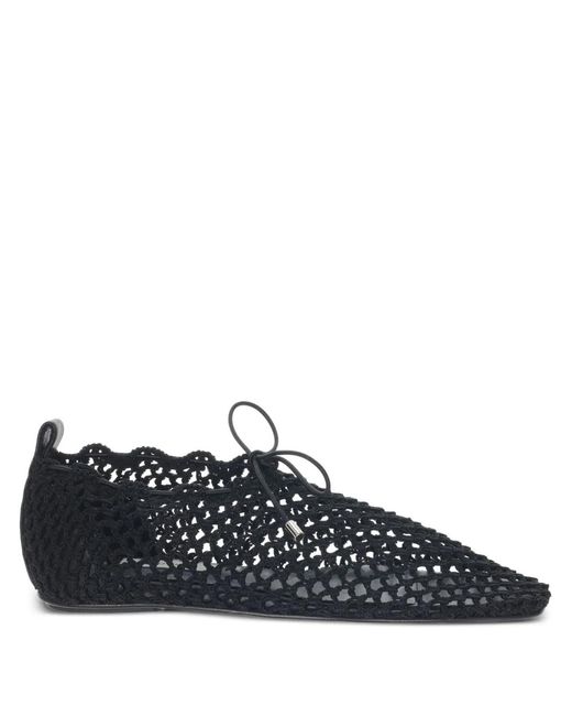Totême Blue Crochet Ballet Flats