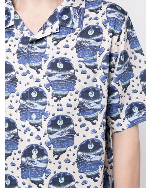 GmbH Hemd Mit Grafischem Print in Blue für Herren
