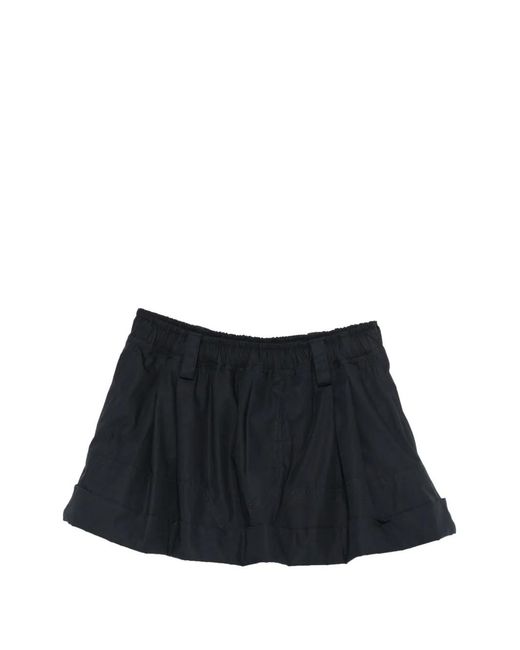 MERYLL ROGGE Black Pleated Elasticated Shorts