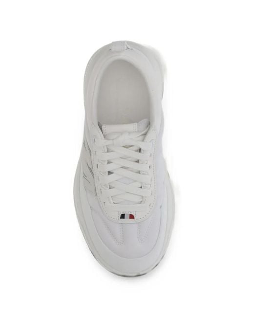 Moncler White Altive Low-Top Sneakers