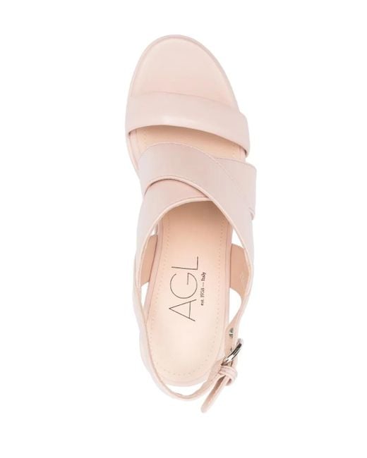 Agl Attilio Giusti Leombruni Pink Petra Lambskin Sandals