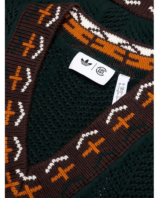 adidas Originals×CLOT/KNIT VEST Knit Vest by Edison Chen x CLOT - Green Night | UP THERE