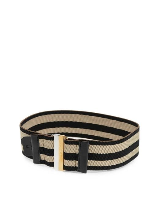 Stella McCartney Black Striped Elasticated Belt
