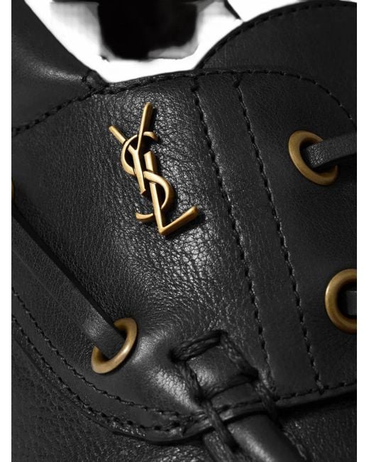 Saint Laurent Black Les Loafers Bateau for men