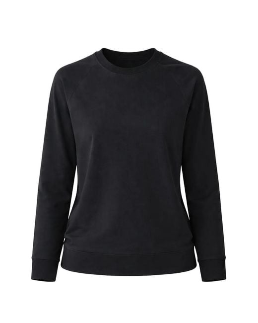 Patrick Assaraf Black Raglan Long-Sleeved Sweatshirt