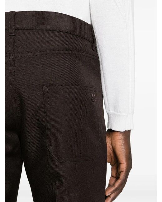 Courreges Black Straight-Leg Tailored Trousers for men