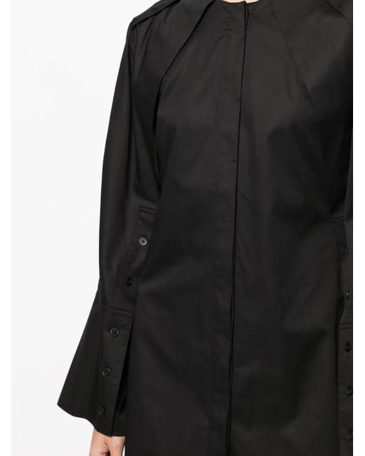 Goen.J Black Minikleid Mit Langen Ärmeln