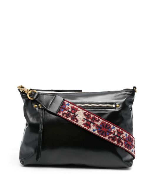 Isabel Marant Nessah Leather Crossbody Bag in Black Lyst