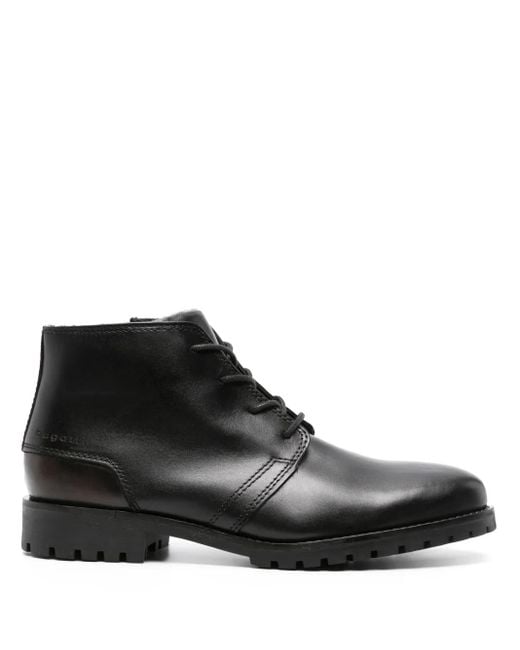 Bugatti Black Paule Leather Ankle Boots for men