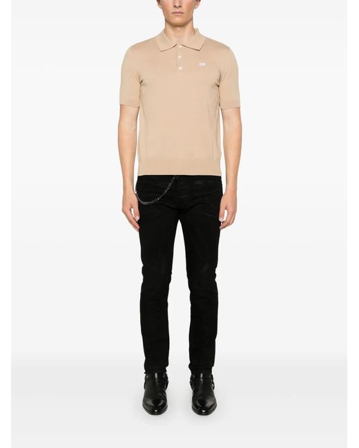 DSquared² Natural Logo-Patch Polo Shirt for men