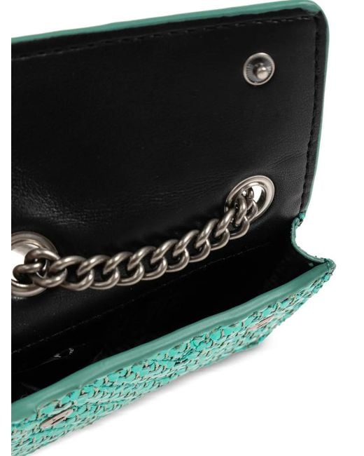 Kurt Geiger Blue Micro Kensington Textured Cross Body Bag