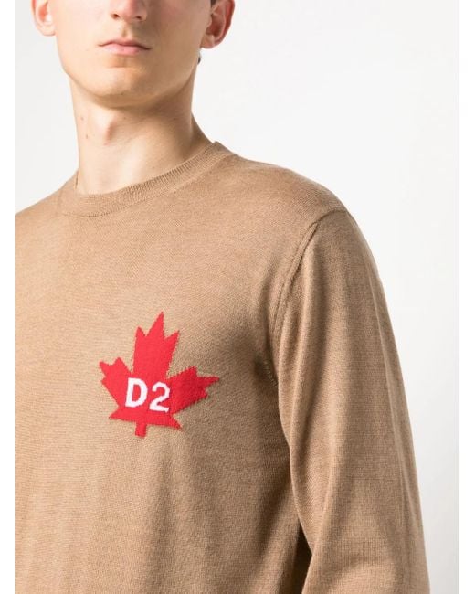 Jersey con cuello redondo DSquared² de hombre de color Brown