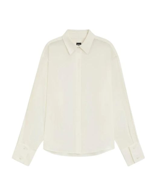 Boss White Buttoned-Cuffs Shirt