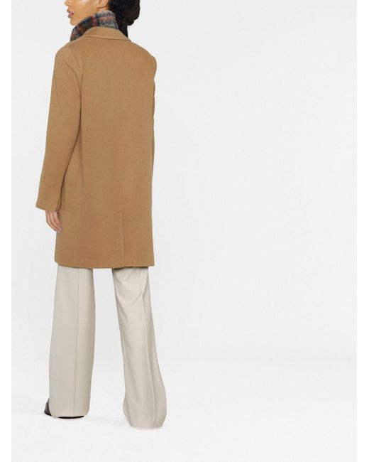 calvin klein brown wool coat