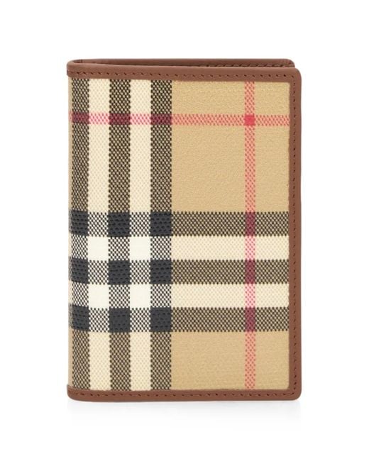 Burberry Natural Check Folding Cardholder for men