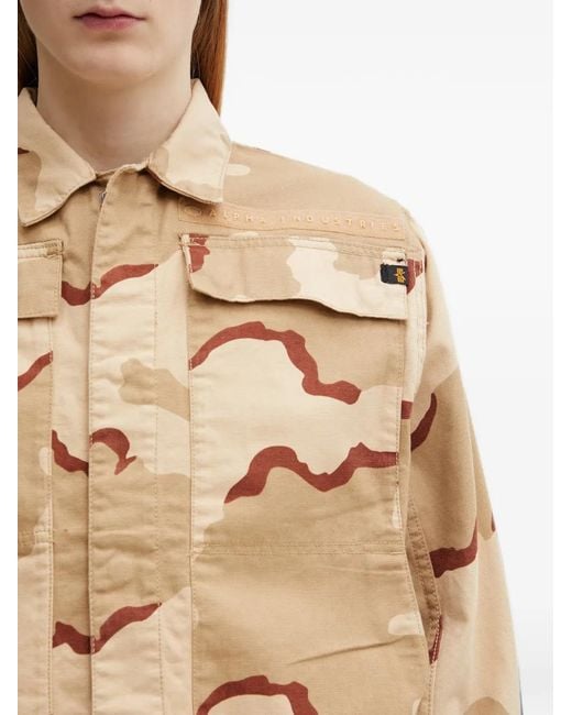 Alpha Industries Natural Chore Camo Camouflage-Print Jacket for men