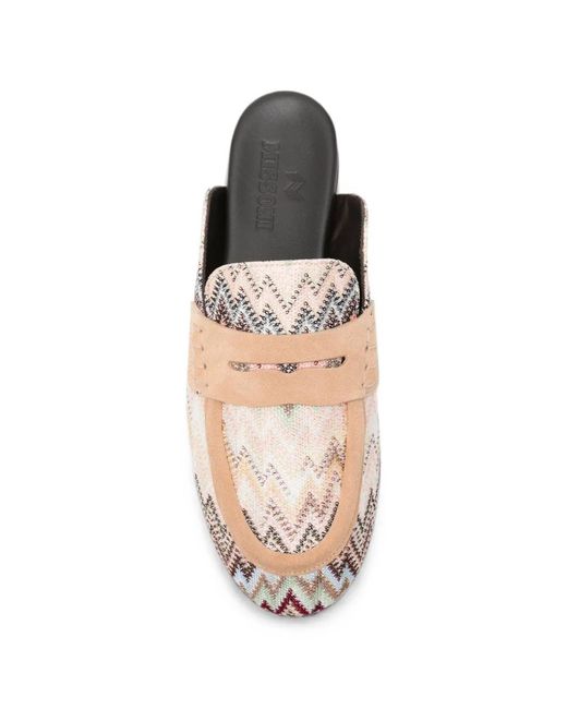 Missoni White Zigzag-Knit Loafers