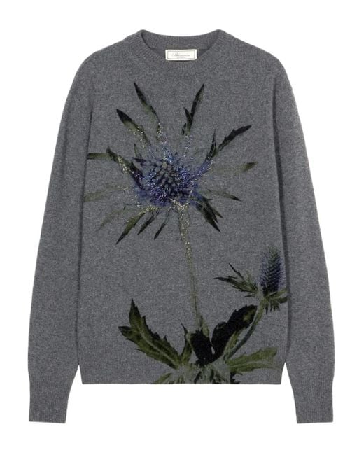 Blumarine フローラルビーズ セーター Gray