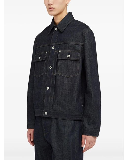 Jil Sander Black Denim Jacket for men