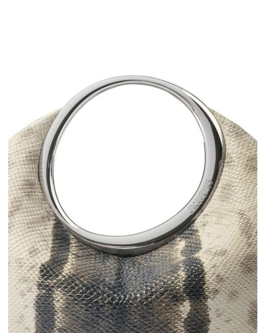 Jacquemus Natural Calino Snakeskin-Print Tote Bag