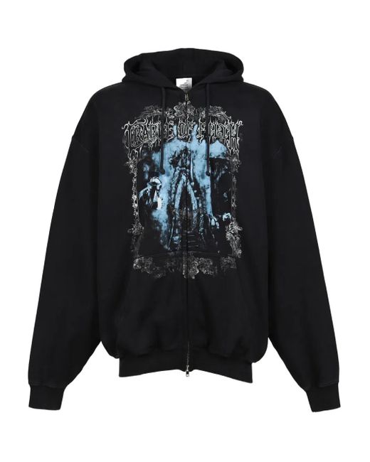 Vetements Hoodie Met Grafische Print in het Black voor heren