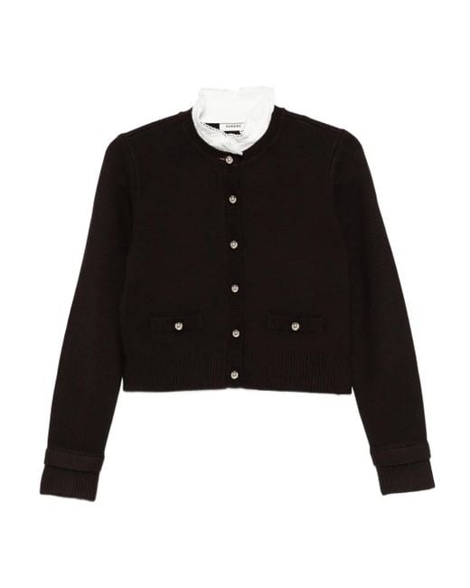Sandro ボタン カーディガン Black