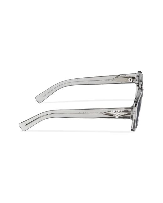 Prada Blue Logo-Detail Square-Frame Sunglasses for men