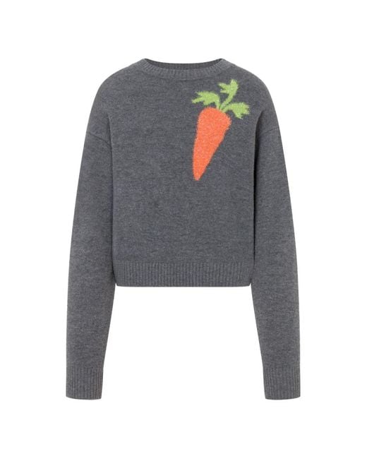 Love Moschino Blue Inlaid Wool Sweater