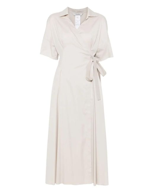 Max Mara White Cotton Midi Dress