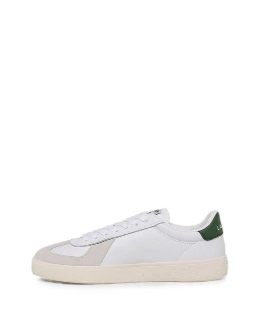 Lacoste White Baseshot Pro Logo-Detail Sneakers
