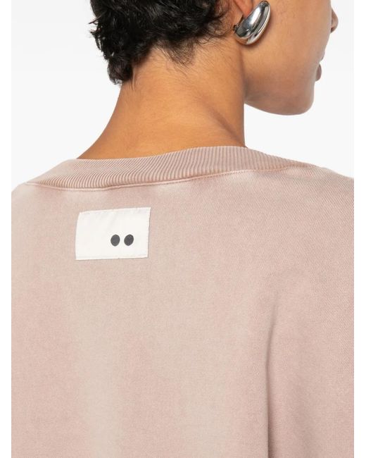 THE M.. Natural Hercules V-Neck Puff-Sleeve Sweater