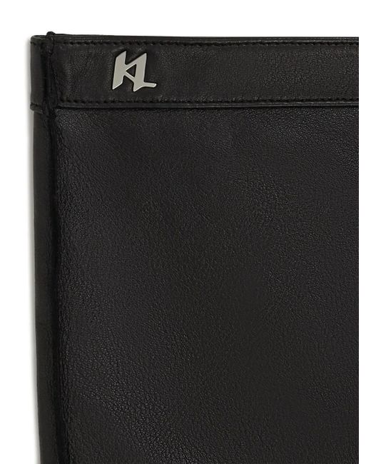 Karl Lagerfeld Handschuhe Aus Schafsleder Mit Monogramm in Black für Herren