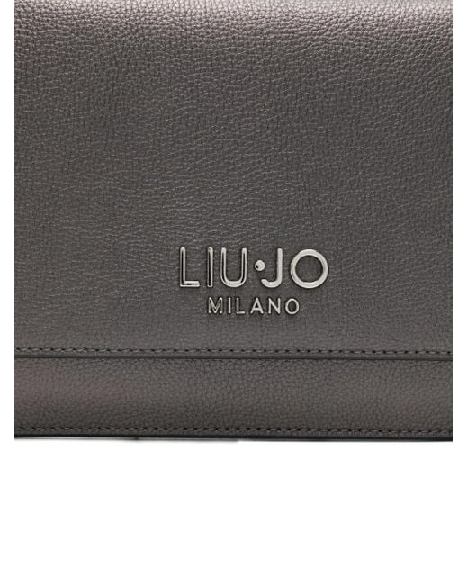 Liu Jo Gray Logo Chain Clutch Bag