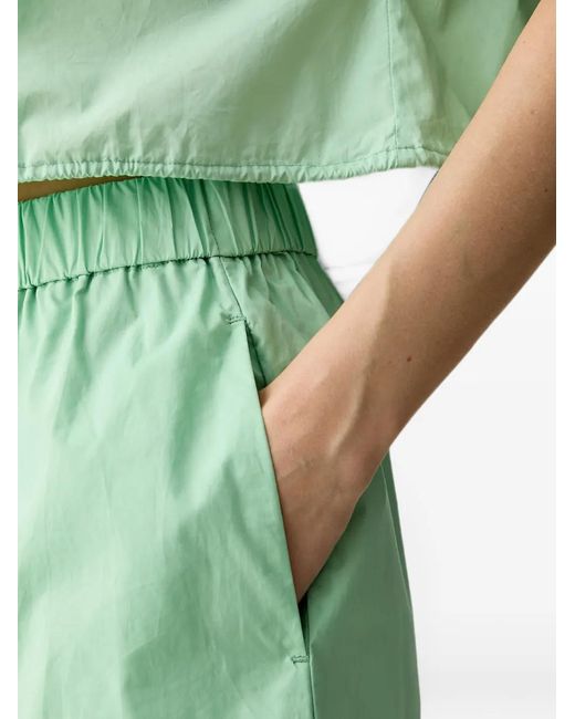 Benetton Green Elasticated-Waist Palazzo Pants