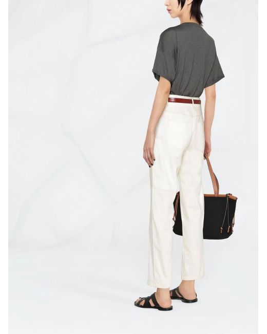 Brunello Cucinelli Gray Cashmere And Silk T-Shirt