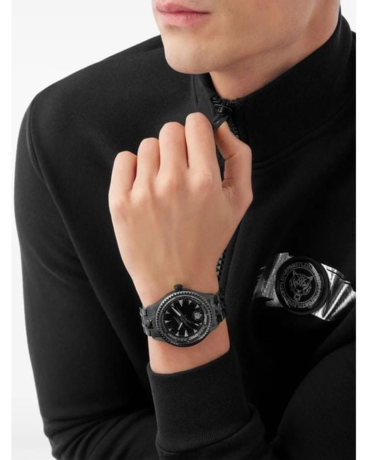 Philipp Plein Black Lineman 45Mm for men