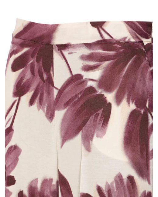 Twinset Red Floral Trousers