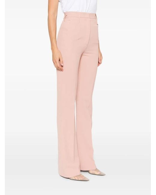 Nissa Pink Flared Trousers