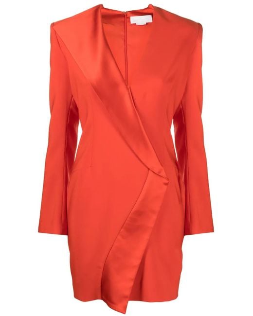 Vestido corto con ribete Genny de color Red