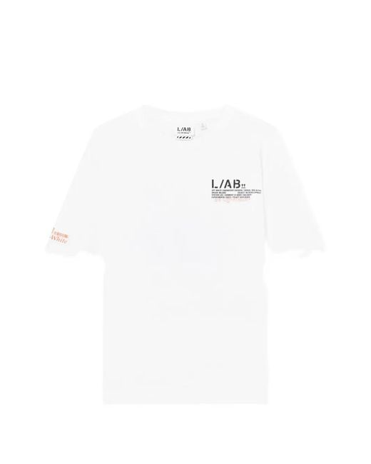 LAB C.O. OFF WHITE White Off Active Duct Tape T-Shirt for men